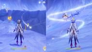 Use both Moonlanes to get to the top of the cliff at the Sanctum of Oathkeepers (Image via HoYoverse)
